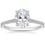 Platinum Lissome Three-Quarter Coverage Diamond Ring, smalltop view