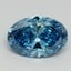 1.54 Ct. Fancy Vivid Blue Oval Lab Grown Diamond