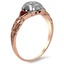 The Palila Ring, smalltop view on a hand