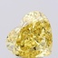 3.23 Ct. Fancy Vivid Yellow Heart Lab Grown Diamond