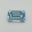 1.05 Ct. Fancy Vivid Blue Emerald Lab Grown Diamond