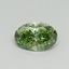 0.33 Ct. Fancy Vivid Green Oval Lab Grown Diamond