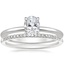 18K White Gold Secret Halo Diamond Ring with Whisper Diamond Ring (1/10 ct. tw.)