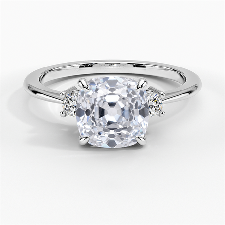 Three Diamond Engagement Ring - Selene