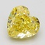 6.53 Ct. Fancy Vivid Yellow Heart Lab Grown Diamond