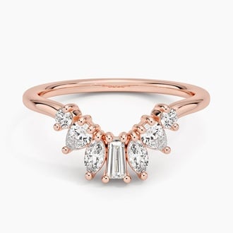Mel Mixed Shape Contour Diamond Ring in 14K Rose Gold