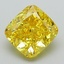 2.70 Ct. Fancy Vivid Yellow Cushion Lab Grown Diamond