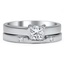 Notched Low Profile Wedding Ring, smallside view