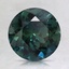 7.9mm Unheated Teal Round Sapphire