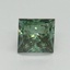 1.03 Ct. Fancy Vivid Green Princess Lab Grown Diamond