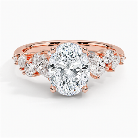 14K Rose Gold Olivetta Tapered Diamond Ring (1/2 ct. tw.)