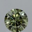 1.10 Ct. Fancy Vivid Green Round Lab Grown Diamond