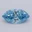 5.00 Ct. Fancy Vivid  Blue Marquise Lab Grown Diamond