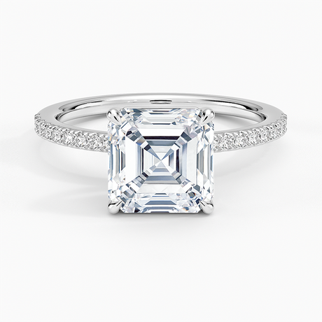 18K White Gold Perfect Fit Half Coverage Diamond Ring