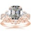 14K Rose Gold Three Stone Luxe Willow Diamond Ring (1/2 ct. tw.) with Veranda Diamond Ring
