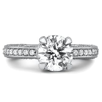 Custom Pave Diamond Ring with Accents