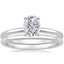 18KW Moissanite Four-Prong Petite Comfort Fit Bridal Set, smalltop view