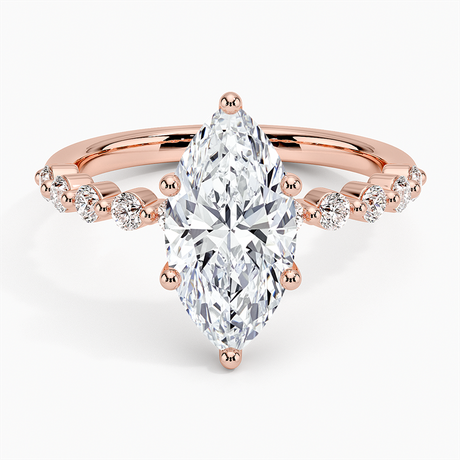 14K Rose Gold Marseille Half Coverage Diamond Ring (1/4 ct. tw.)