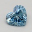 1.01 Ct. Fancy Vivid Blue Heart Lab Grown Diamond