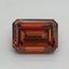 12.29 Ct. Fancy Vivid Orange Emerald Lab Grown Diamond