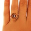 The Irena Ring, smalltop view on a hand