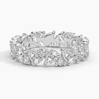 Grand Olivetta Eternity Diamond Ring in 18K White Gold