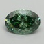 2.19 Ct. Fancy Vivid Pacific Green Oval Lab Grown Diamond