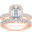 14K Rose Gold Luxe Sienna Halo Diamond Ring (3/4 ct. tw.) with Ellora Diamond Ring (7/8 ct. tw.)