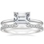 18K White Gold Horizontal Petite Comfort Fit Ring with Luxe Sia Diamond Open Ring (1/5 ct. tw.)