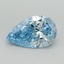 1.01 Ct. Fancy Vivid Blue Pear Lab Grown Diamond