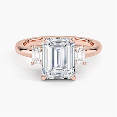 14K Rose Gold Petite Rhiannon Three Stone Diamond Ring (1/4 ct. tw.)