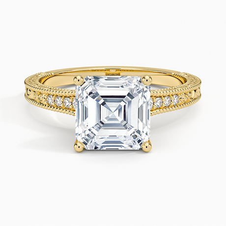 Luxe Hudson Ring - Engraved Diamond Ring
