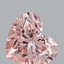 3.01 Ct. Fancy Intense Pink Heart Lab Grown Diamond