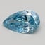 0.60 Ct. Fancy Vivid Blue Pear Lab Grown Diamond