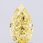 1.29 Ct. Fancy Vivid Yellow Pear Lab Grown Diamond
