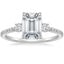 18K White Gold Lyra Three Stone Diamond Ring (1/4 ct. tw.), smalltop view