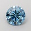 1.42 Ct. Fancy Vivid Blue Round Lab Grown Diamond