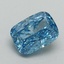 1.01 Ct. Fancy Vivid Blue Cushion Lab Grown Diamond