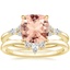 18KY Morganite Nadia Diamond Bridal Set, smalltop view