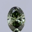 1.01 Ct. Fancy Vivid  Green Oval Lab Grown Diamond