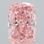 7.33 Ct. Fancy Vivid Pink Cushion Lab Grown Diamond