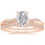 14KR Moissanite Petite Twisted Vine Contoured Diamond Bridal Set (1/3 ct. tw.), smalltop view