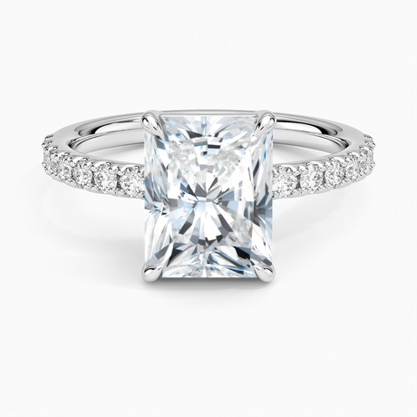 18K White Gold Dara Low-Profile Diamond Ring