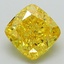 2.27 Ct. Fancy Vivid Yellow Cushion Lab Grown Diamond