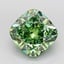 4.22 Ct. Fancy Vivid Green Cushion Lab Grown Diamond