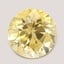 7.2mm  Yellow  Round   Sapphire