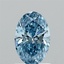 1.11 Ct. Fancy Vivid Blue Oval Lab Grown Diamond