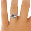 The Claudia Ring, smalltop view on a hand