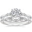 18K White Gold Nadia Diamond Ring with Yvette Diamond Ring