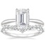 18KW Moissanite Freesia Ring with Curved Versailles Diamond Ring, smalltop view